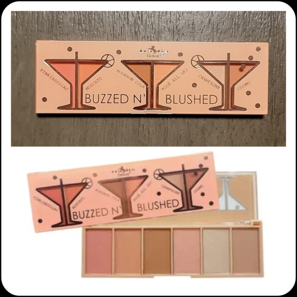2 FOR $20. Italia Deluxe "Buzzed N' Blushed" Blushing Highlighter Palette - Picture 1 of 4